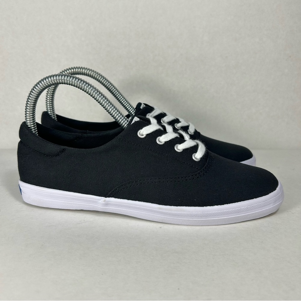 New Keds Canvas Breathable Black Lace Up Sneakers Shoes; Women’s Size 6